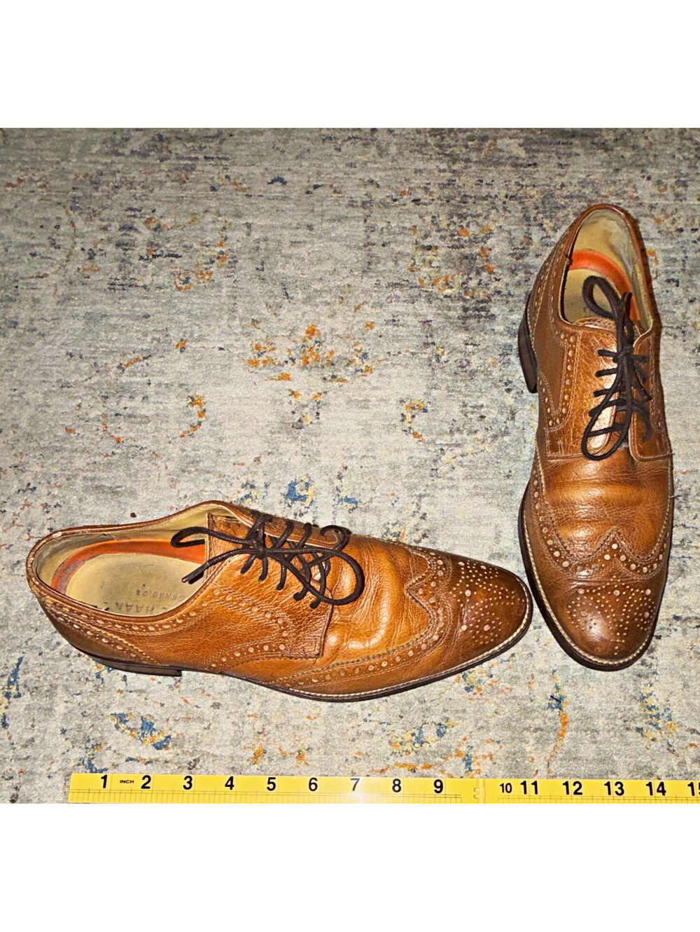 Cole Haan Grand.Os Men’s Brown Leather Lace-Up Wingtip Brogue Oxford 8M